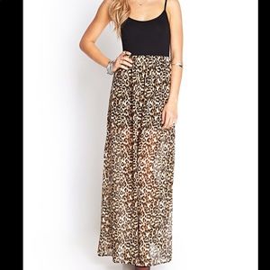 Forever 21 Tank Dress Leopard Size Medium